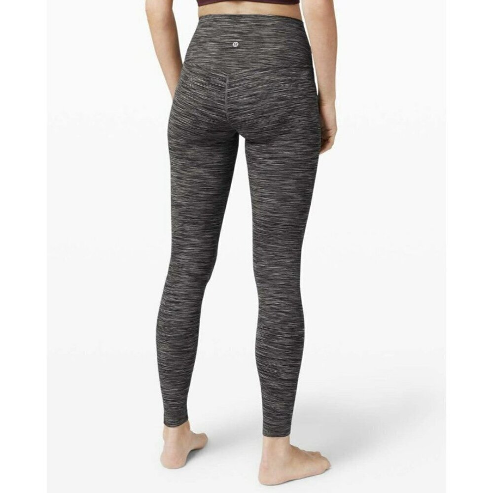 Lululemon Align Pant 28" Wee Are From Space Dark Carbon Ice Grey Size 4 EUC
